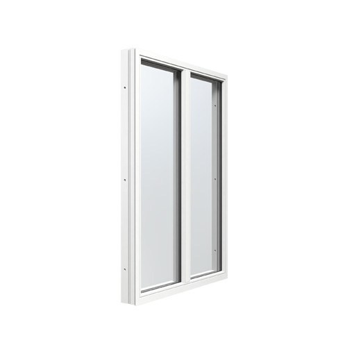 Energi Aluminium Fast fönster med mittpost 16, 14, Vit