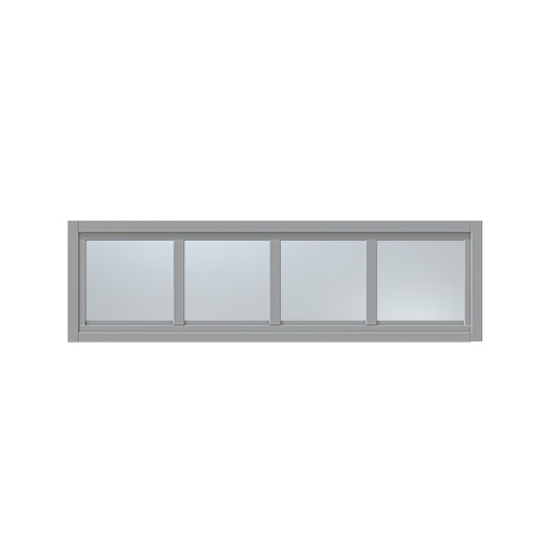 Överljus med spröjs Näs 10x5, Stengrå, Frostat glas