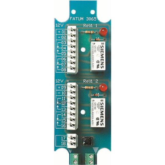 Alarmtech 3065.01 Reläplint 2-relä, 12 DC Skruv/skruv