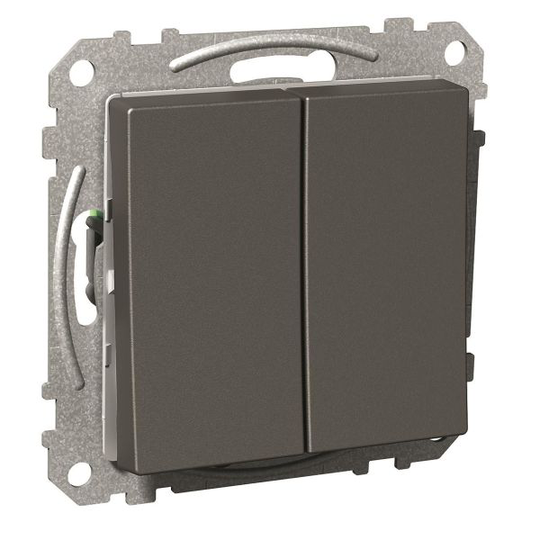 Schneider Electric Exxact Strömställare antracit Kronomkopplare, stickklämma