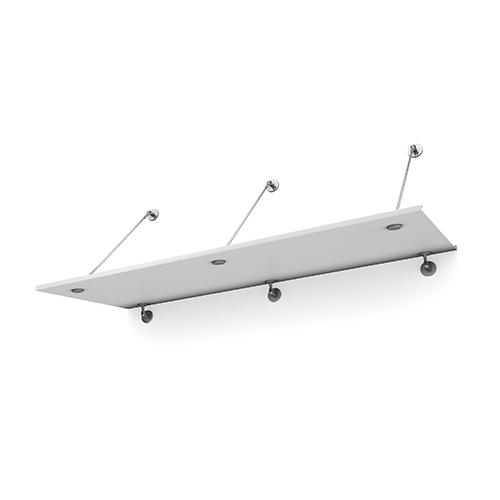 Entrétak Easy Collection - Tube Vit aluminium, Vit aluminium, 2000 mm