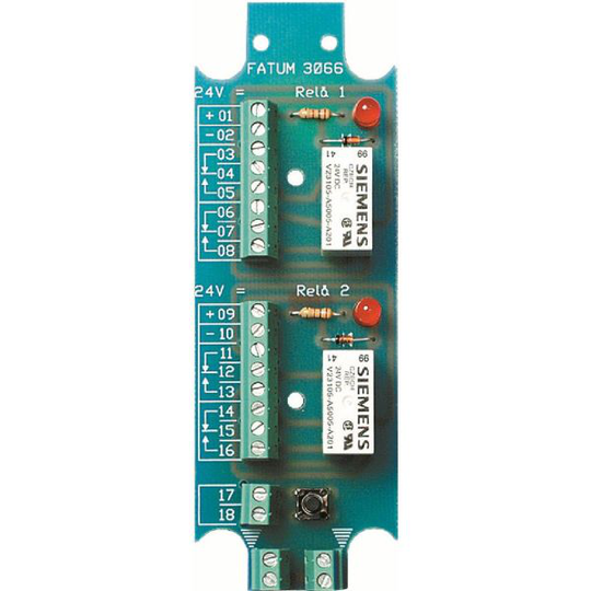 Alarmtech 3066.03 Reläplint 2 reläer, 24 V DC Skruv