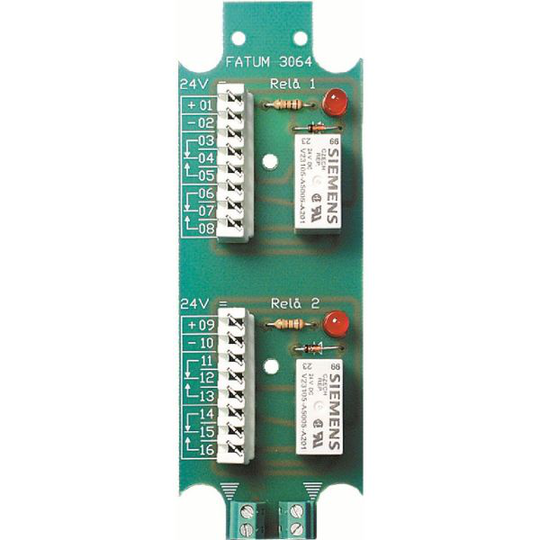Alarmtech 3064.01 Reläplint 2-relä, 24 DC Skruv/skruv