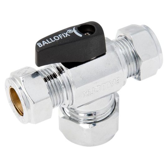 Ballofix 530 Kulventil med vred och klämring 12 x 12 x 12 mm