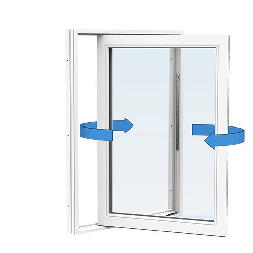 Energi Aluminium Sideswing-fönster 10, 11, Vit