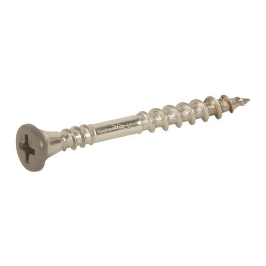 ESSVE 537609 Fasadskruv 4,2x45 mm, rostfri/syrafast A4, band. Ljusgrå, 1000-pack