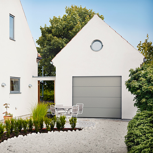 Garageport Advant Complete - Slät 2400 x 2000, Vit, Eurocylinder
