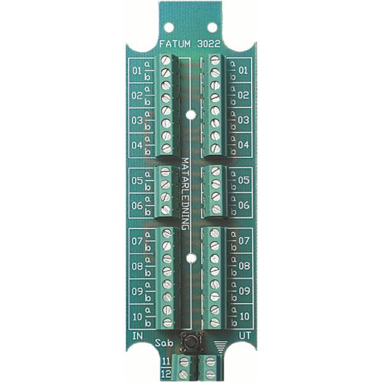 Alarmtech 3022.03 Larmplint 10 par, med sabotagekontakt Skruv/skruv