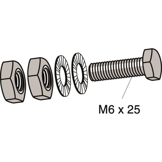 MP bolagen 859E Jordbultsats M6 x 25 mm