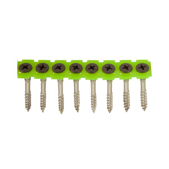 ESSVE 537615 Fasadskruv 4,2x52 mm, rostfri/syrafast A4, band. Brun, 1000-pack