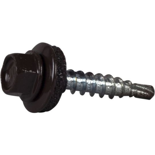 ESSVE 64935 Farmarskruv 4,8 x 28 mm, borrspets, 250-pack Mörkbrun (RAL 8017)