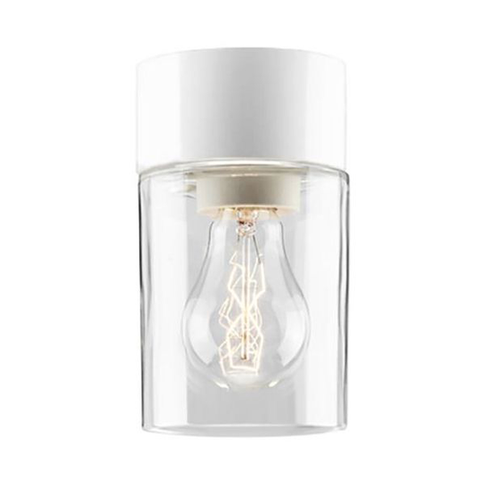 Ifö Electric Opus 100/175 Bastuarmatur IP44, rak, E27, klar Vit