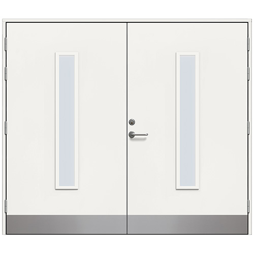 Slagport Stehag 2500 x 2000 mm, Frostat glas, Vit