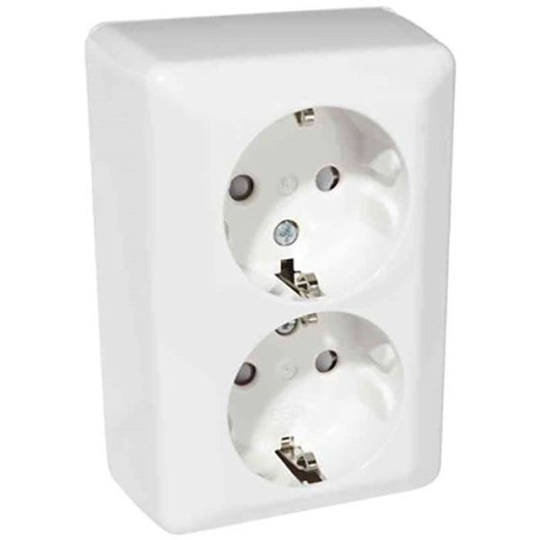 Elko 4044262053 Vägguttag RS, 2-vägs jordad 1-pack