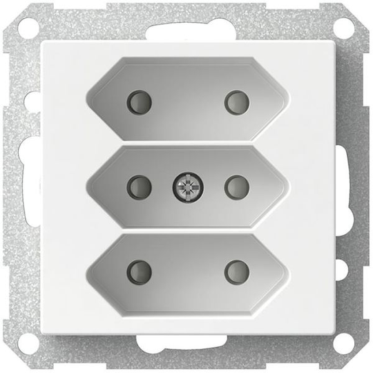 Schneider Electric Exxact WDE002279 Vägguttag 3-vägs Euro