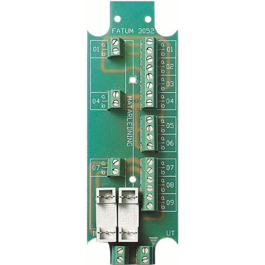Alarmtech 3052.03 Bussplint 2 x 1-3 par, avsäkrad strömmatning Skruv/skruv