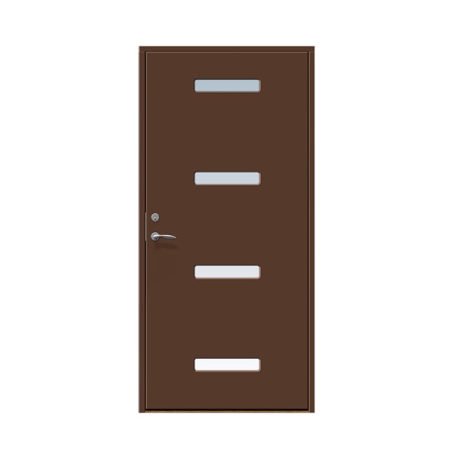 Enkeldörr till villa Mellby 9 x 21, Högerhängd, Nötbrun
