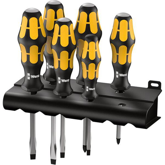 Wera Kraftform 018287 Skruvmejselsats 6 delar + rack