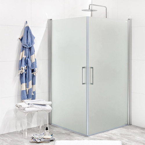 Duschvägg Noro Fix Trend Rak 900 x 900 mm, Frostat glas