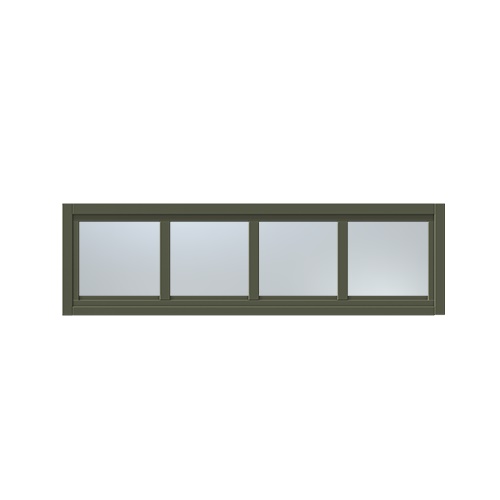 Överljus med spröjs Näs 10x3, Olivgrön, Frostat glas