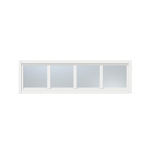 Överljus med spröjs Näs 13x4, Vit, Frostat glas