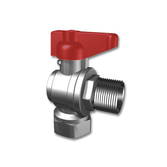 LK Systems 509R Kulventil vinkel, G20 x G20 Röd