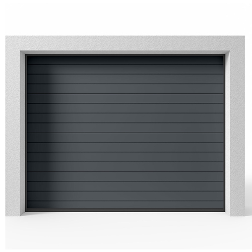 Garageport Takskjutport Modern Randig Antracitgrå, 2500x2125