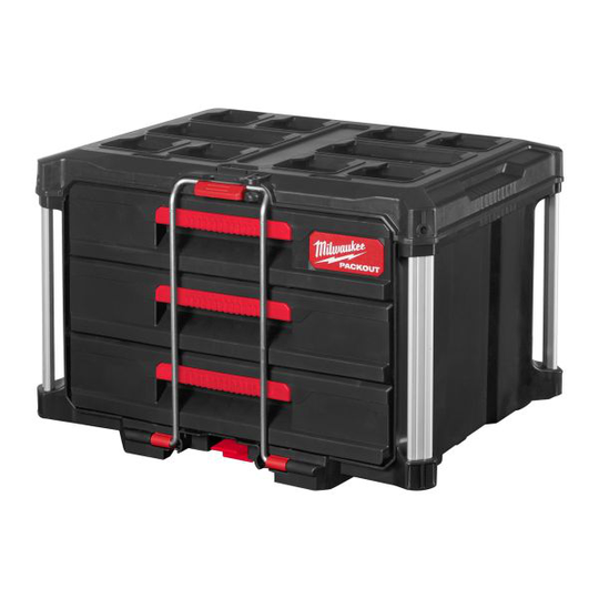 Milwaukee PACKOUT 3 DRAWER TOOL Boks Förvaringslåda tre lådor